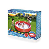 Bestway büyük boy kırmızı şişme havuz 3 boğum 1.83 m×33 cm