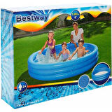 Bestway 3 bogum büyük boy şişme havuz mavi 1.83 m×33 cmavi 