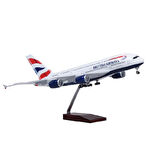  HEDİYELİK-MAKET UÇAKLAR-BRITISH-ÖLÇEK : 1:160 45,5 CM-JA380BRITISH