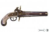 Denix Koleksiyon Grubu-ÇİFT NAMLULU TERS ÇEVİRME TABANCASI, BİRLEŞİK KRALLIK, 1750-JDNX1264-Orijinalden ilham alan tasarım