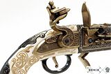 Denix Koleksiyon Grubu-ÇİFT NAMLULU TERS ÇEVİRME TABANCASI, BİRLEŞİK KRALLIK, 1750-JDNX1264-Orijinalden ilham alan tasarım