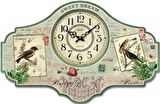 MUTFAK › AHŞAP SAATLER › Saatler-MB SWEET DREAM TEMALI DUVAR SAATİ-40*26*3,5 CM