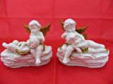HEDİYELİK › KARIŞIK › Melek Figürler-QQC 2Lİ TAŞTA OTURAN MELEK>>12.3X7.5X10.5 CM