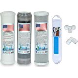 Justwater Aura Cebillion Uyumlu Açık Kasa Cihaz 4'lü Filtre Bakım Seti