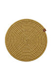 Jutty Hasır Görünümlü Jüt Dokuma Yuvarlak Natural Düz Dekoratif Amerikan Servis 32x32 cm Supla