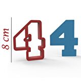 NBA 4 Rakam 8cm Kurabiye Kalıbı