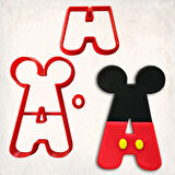 Miki Fare A Harfi Detaylı Kurabiye Kalıp Seti 3 Parça