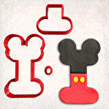 Miki Fare I Harfi Detaylı Kurabiye Kalıp Seti 3 Parça