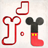 Miki Fare L Harfi Detaylı Kurabiye Kalıp Seti 3 Parça