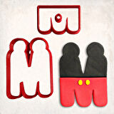 Miki Fare M Harfi Detaylı Kurabiye Kalıp Seti 3 Parça