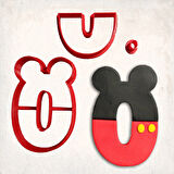 Miki Fare Ö Harfi Detaylı Kurabiye Kalıp Seti 3 Parça