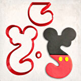 Miki Fare S Harfi Detaylı Kurabiye Kalıp Seti 3 Parça