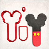 Miki Fare T Harfi Detaylı Kurabiye Kalıp Seti 3 Parça