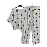 1051 KISA KOL ÖNÜ BAĞLAMALI KETEN TAKIM