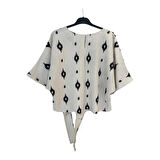 1051 KISA KOL ÖNÜ BAĞLAMALI KETEN TAKIM