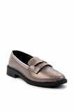 Platin Taşlı  Kadın Loafer Ayakkabı K01003666636