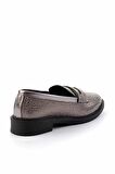 Platin Taşlı  Kadın Loafer Ayakkabı K01003666636