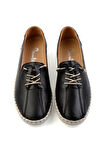 Siyah Beyaz Leather Kadın Casual Ayakkabı K01028130503