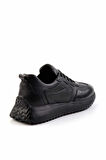 Siyah Siyah Hakiki Deri Kadın Sneaker K01048050103