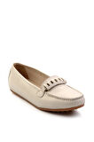 Krem Leather Kadın Loafer Ayakkabı K01087230403
