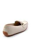 Krem Leather Kadın Loafer Ayakkabı K01087230403