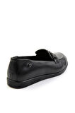 Siyah Hakiki Deri Kadın Loafer Ayakkabı K01087238403