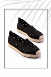 Siyah Süet  Kadın Espadril K01117992302