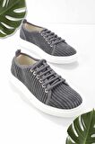 Bambi Siyah Kumas  Kadın Sneaker K01122000804