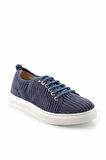 Bambi Kot Mavi Kumas  Kadın Sneaker K01122000804