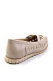 Bej Leather Kadın Babet K01140005103