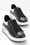 Bambi Siyah Beyaz  Kadın Sneaker K01154050409