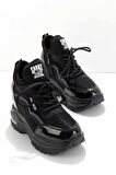 Siyah Streç  Kadın Sneaker K01185300917