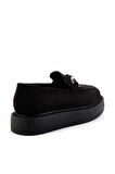 Siyah Süet  Kadın Loafer Ayakkabı K01192180002