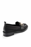 Bambi Siyah Triko  Kadın Loafer Ayakkabi K01196000582