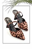 Leopar Kumaş  Kadın Klasik Topuklu Ayakkabı K01192167504