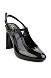Siyah Rugan  Kadın Klasik Topuklu Ayakkabı K01209400008
