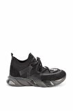 Bambi Siyah Süet  Kadın Sneaker K01212010902