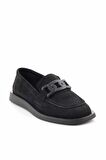 Siyah Süet  Kadın Loafer Ayakkabı K01225604002