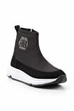 Siyah Süet  Kadın Bot & Bootie K01228070002