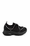 Bambi Siyah Streç  Kadın Sneaker K01228072017