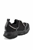 Bambi Siyah Streç  Kadın Sneaker K01228072017