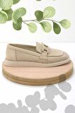 Bej Süet  Kadın Loafer Ayakkabı K01225604002