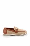 Bej Taba Hasır  Kadın Loafer Ayakkabı K01225092628