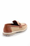 Bej Taba Hasır  Kadın Loafer Ayakkabı K01225092628