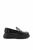 Siyah Kroko  Kadın Loafer Ayakkabı K01236005511