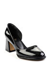 Siyah Rugan  Kadın Klasik Topuklu Ayakkabı K01231482008