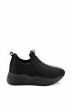 Bambi Siyah Streç  Kadın Sneaker K01234061617