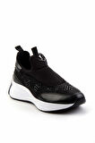 Siyah Streç  Kadın Sneaker K01234072017