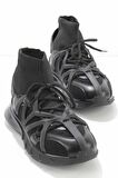 Bambi Siyah Triko  Kadın Sneaker K01238020482