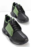 Bambi Siyah Yesil Triko  Kadın Sneaker K01238012682